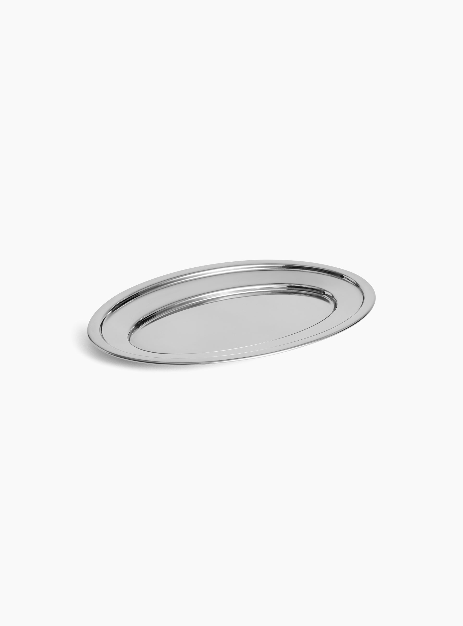 Essential Steel Oval Dish-Medium stainless steel HAY_Front_View at Couverture & The Garbstore