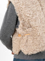 Transition Vest Oat Oat Milena Silvano (closure close up) at Couverture & The Garbstore