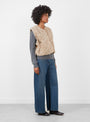 Transition Vest Oat Oat Milena Silvano (model side) at Couverture & The Garbstore