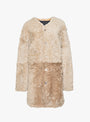 Reversible Liner Coat Oat Oat Milena Silvano_Front_View_Fur at Couverture & The Garbstore