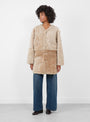 Reversible Liner Coat Oat Oat Milena Silvano (model front) at Couverture & The Garbstore
