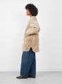 Reversible Liner Coat Oat Oat Milena Silvano (model side) at Couverture & The Garbstore