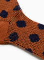 Spot Socks Rust Rust MARIA LA ROSA (Fabric Detail) at Couverture & The Garbstore
