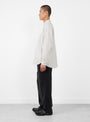 Double Weave Regular Collar Shirt Ecru A.PRESSE (model side) at Couverture & The Garbstore