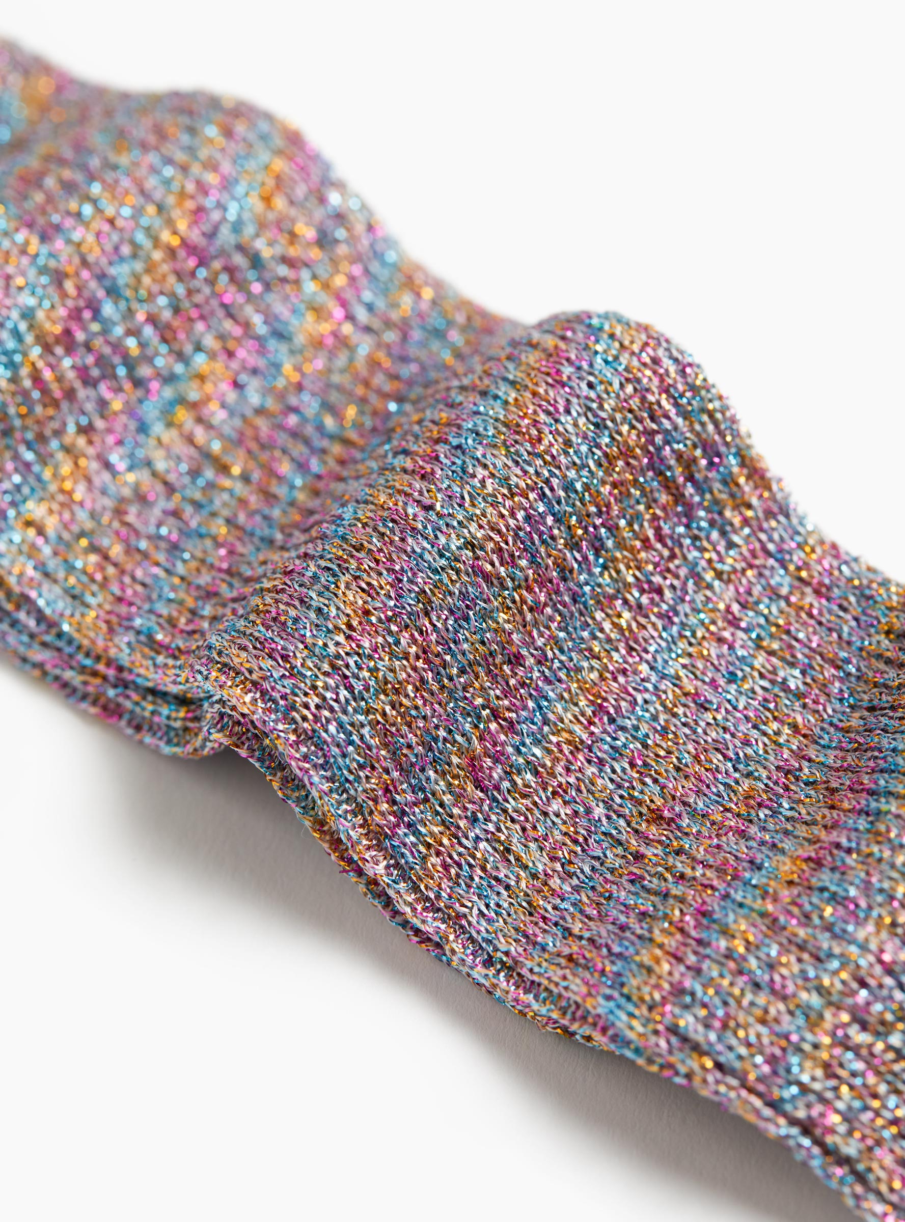 Glitter Socks Rainbow Rainbow MARIA LA ROSA (Fabric Detail) at Couverture & The Garbstore