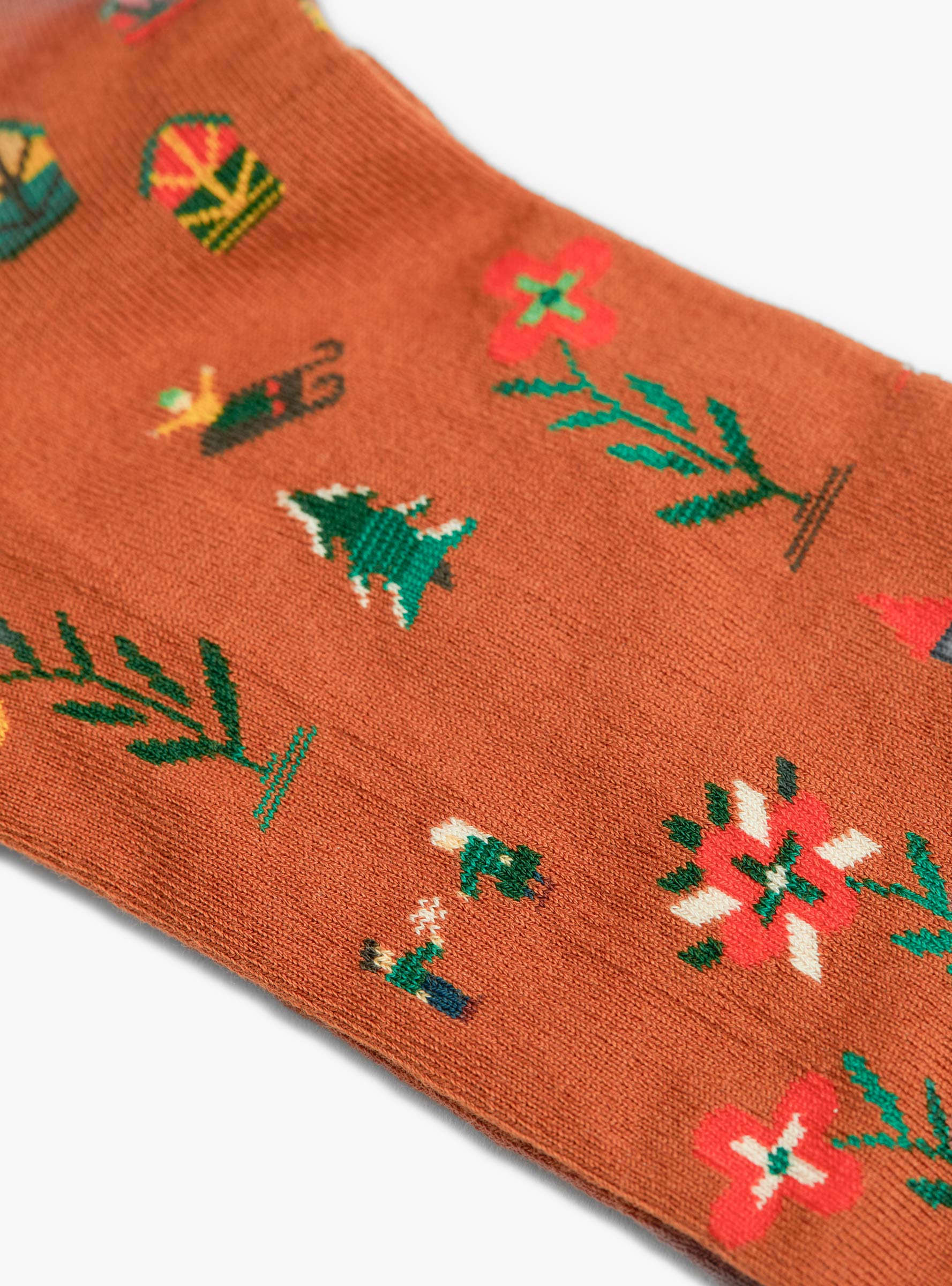 Cinnamon Seedling Socks Cinnamon BONNE MAISON (Fabric Detail) at Couverture & The Garbstore
