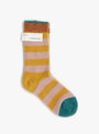 Wool Bouclette Socks Pink Stripe Pink Stripe BONNE MAISON (Side) at Couverture & The Garbstore