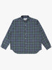 Made in Japan Grande Tab Shirt Blue Check TDR (Front View) at Couverture & The Garbstore