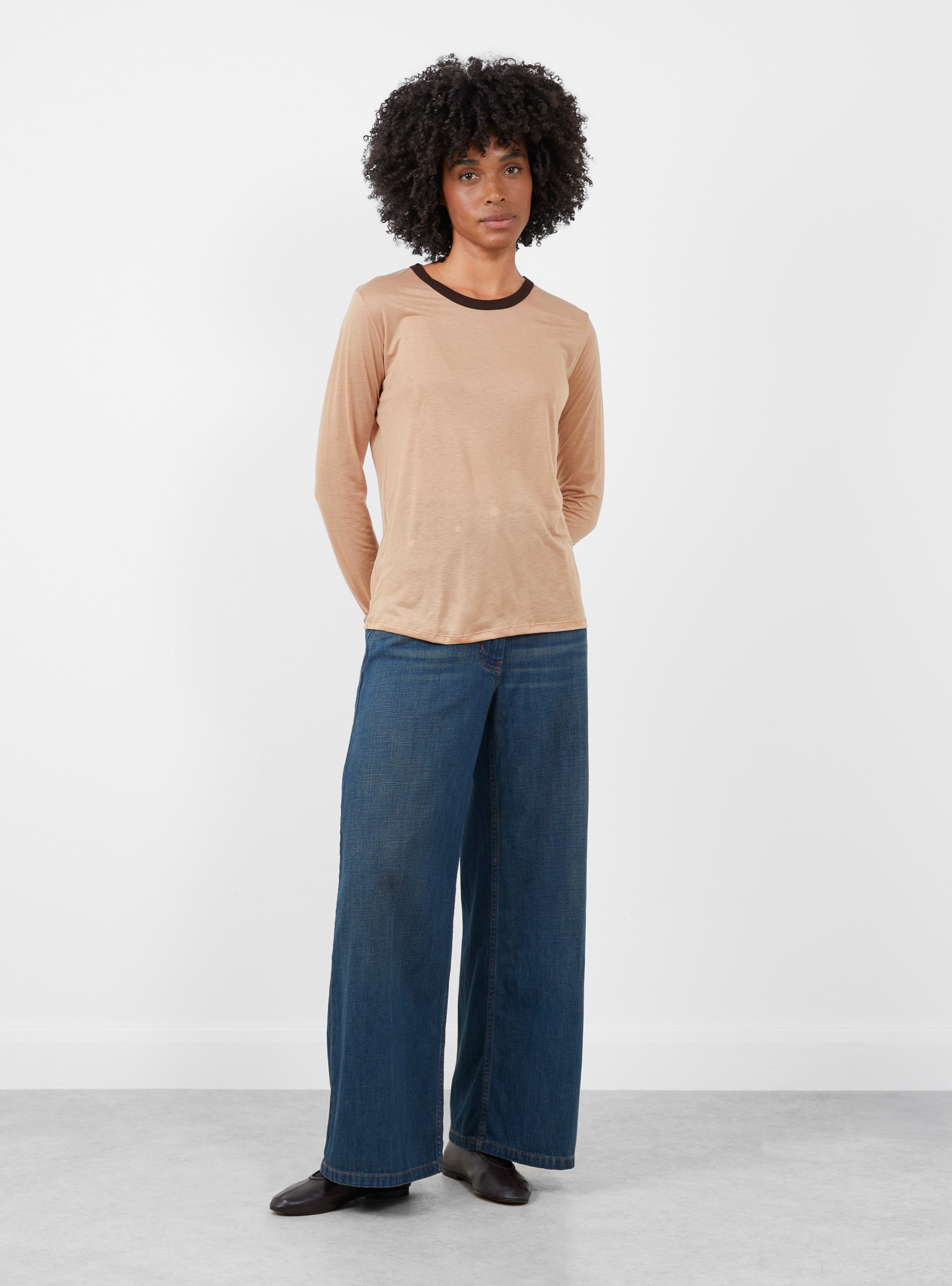 Racer Long Sleeve Tee Aural Tactile Aural Tactile Baserange (model front) at Couverture & The Garbstore