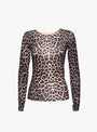 Emily Long Sleeve Tee Leopard Leopard Baserange_Front_View at Couverture & The Garbstore