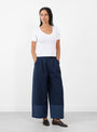 Leila_Trousers_Indigo_Mix_Indigo_Mix_SIDELINE_Model_front at Couverture & The Garbstore
