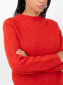 Nova_Jumper_Red_Fleck_Red_Fleck_SIDELINE_Model_close up at Couverture & The Garbstore