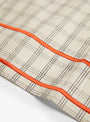 Dove Scarf Check Check SIDELINE (embroidery detail ) at Couverture & The Garbstore
