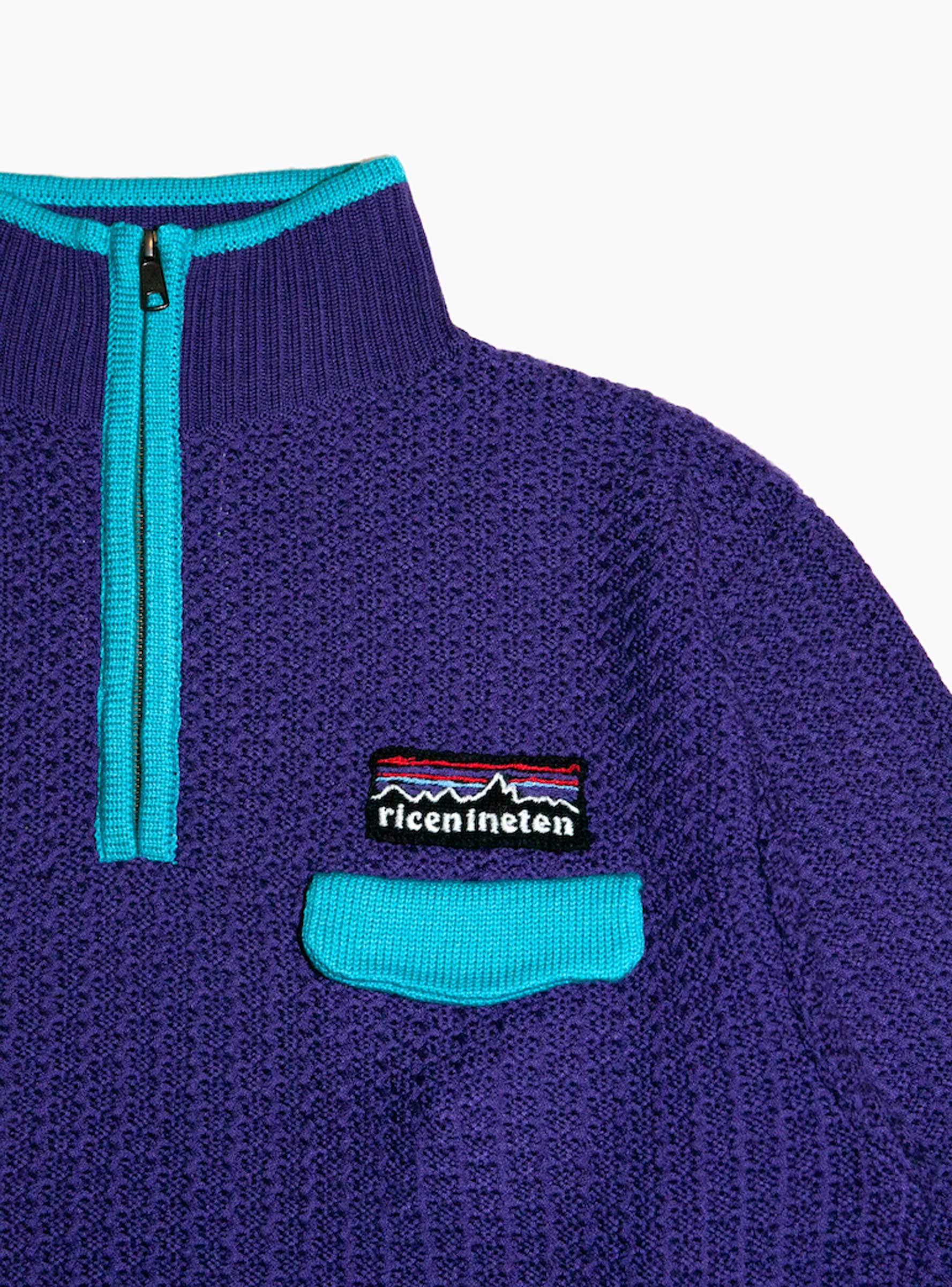 Mountain Knitted Pullover Purple RICE NINE TEN (Detail) at Couverture & The Garbstore