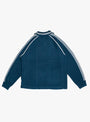 Knitted Game Shirt Dark Blue RICE NINE TEN (Back) at Couverture & The Garbstore