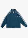 Knitted Game Shirt Dark Blue RICE NINE TEN (Front View) at Couverture & The Garbstore