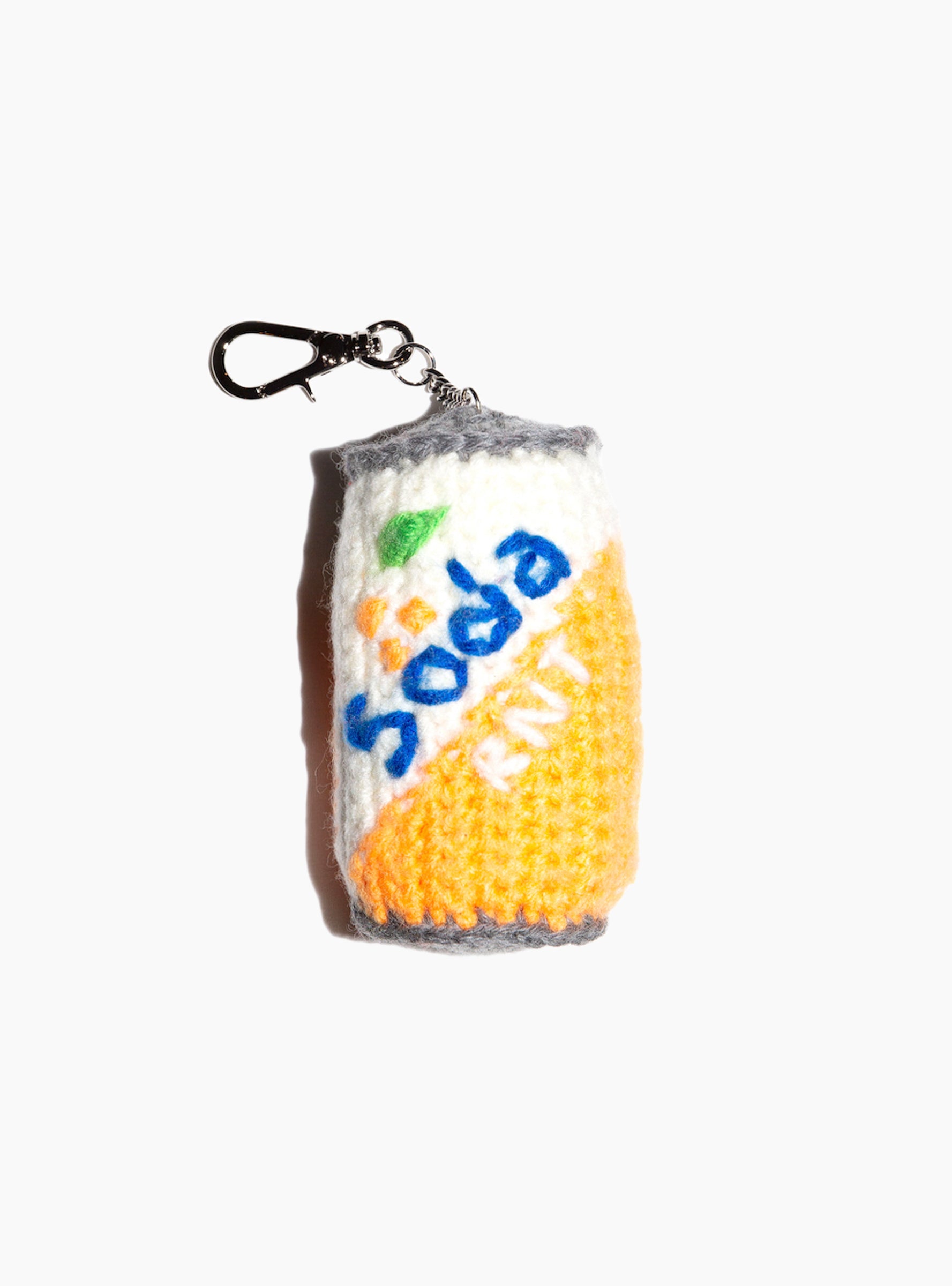 Hand Knitted Soda Can Orange RICE NINE TEN (Front View) at Couverture & The Garbstore