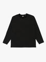 COOLMAX Stripe Long Sleeve Tee Black Charcoal NANAMICA (front) at Couverture & The Garbstore