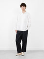 Made in Japan Grande Crown Shirt White TDR (model front) at Couverture & The Garbstore