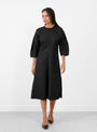 Janice-Dress-Black-Black-Soeur-Model_Front_View at Couverture & The Garbstore