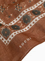 Classic-Scarf-Caramel-and-Anthracite-Caramel-and-Anthracite-Soeur-(Fabric Detail) at Couverture & The Garbstore
