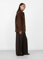 Vincenzo-Suede-Jacket-Ebony-Ebony-Soeur-Model_Side_View at Couverture & The Garbstore