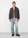 PJ Overshirt Brown Brown YMC You Must Create (model front) at Couverture & The Garbstore