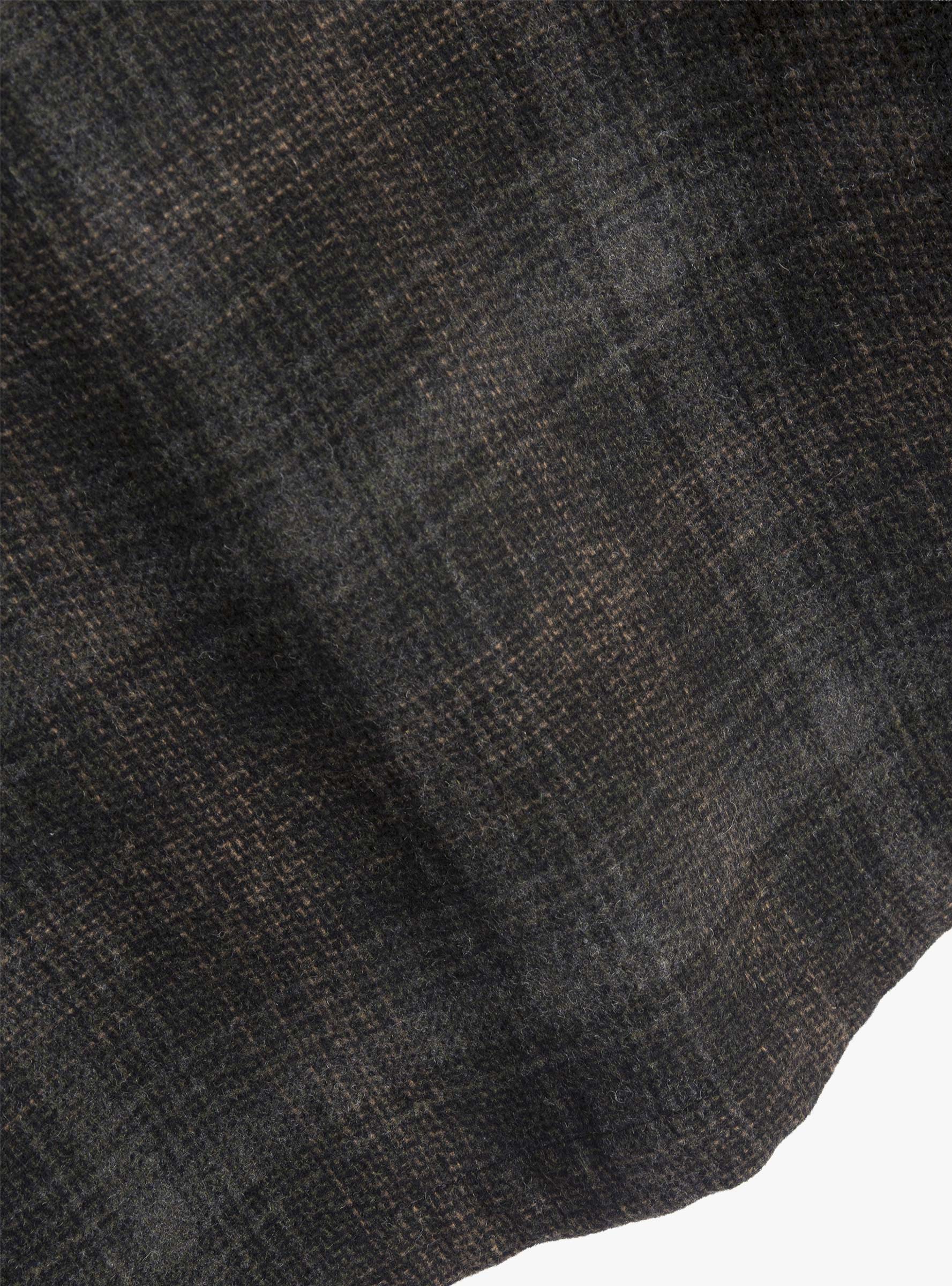 PJ Overshirt Brown Wool Blend Brown Wool Blend YMC You Must Create (Fabric Detail) at Couverture & The Garbstore