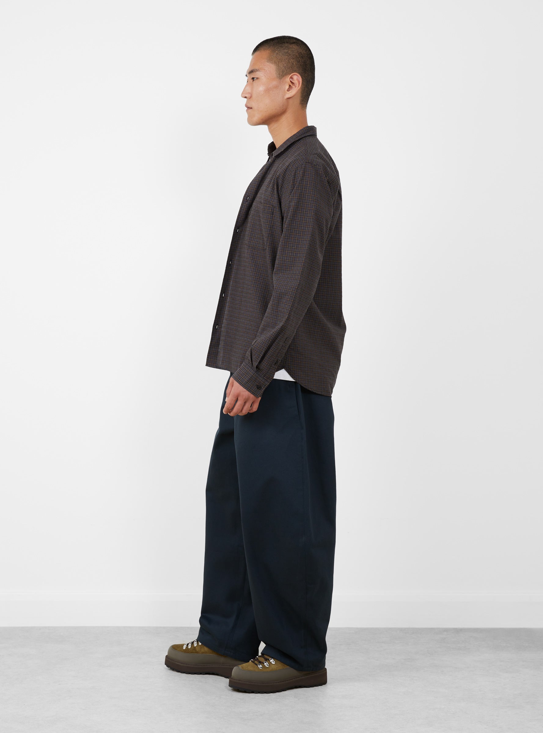 Like A Trouser Navy YMC You Must Create (model side) at Couverture & The Garbstore