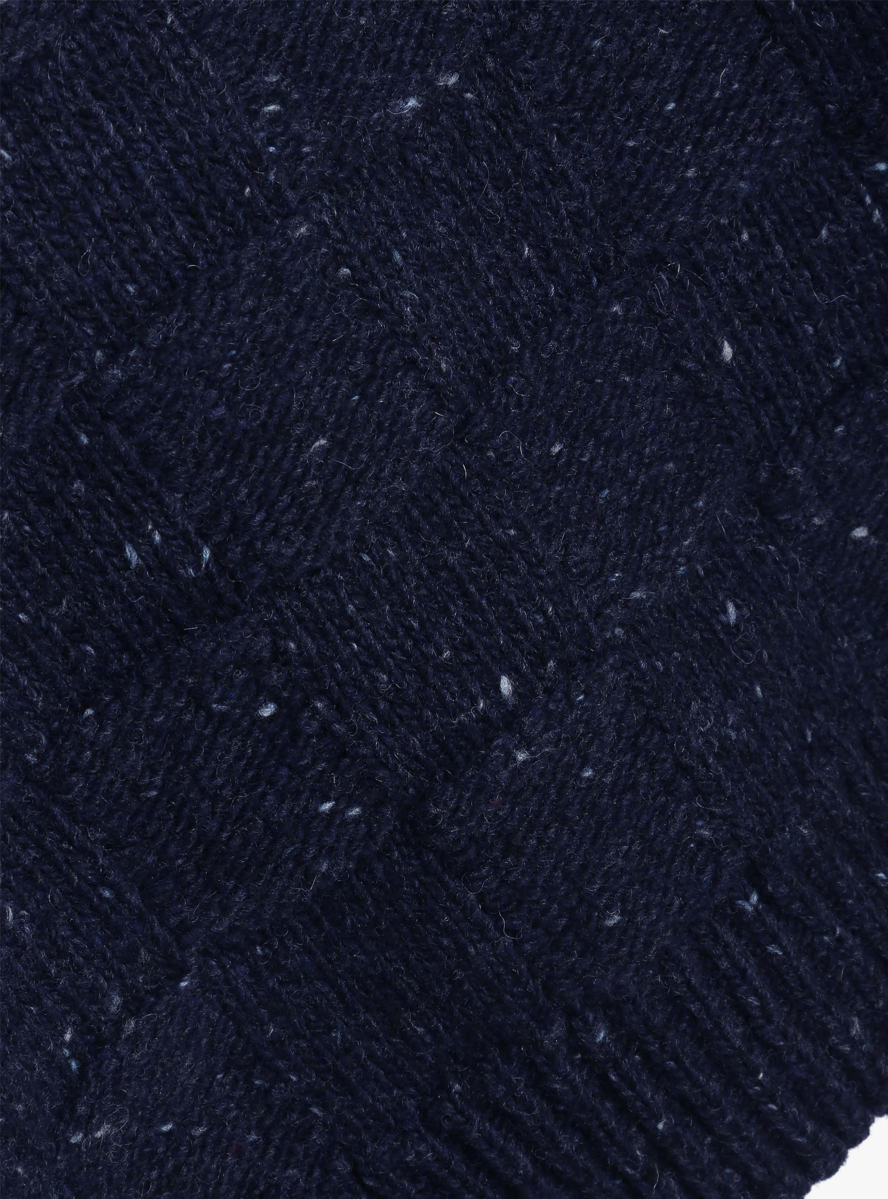Rat Pack Knit Cardigan Navy YMC You Must Create (Fabric Detail) at Couverture & The Garbstore