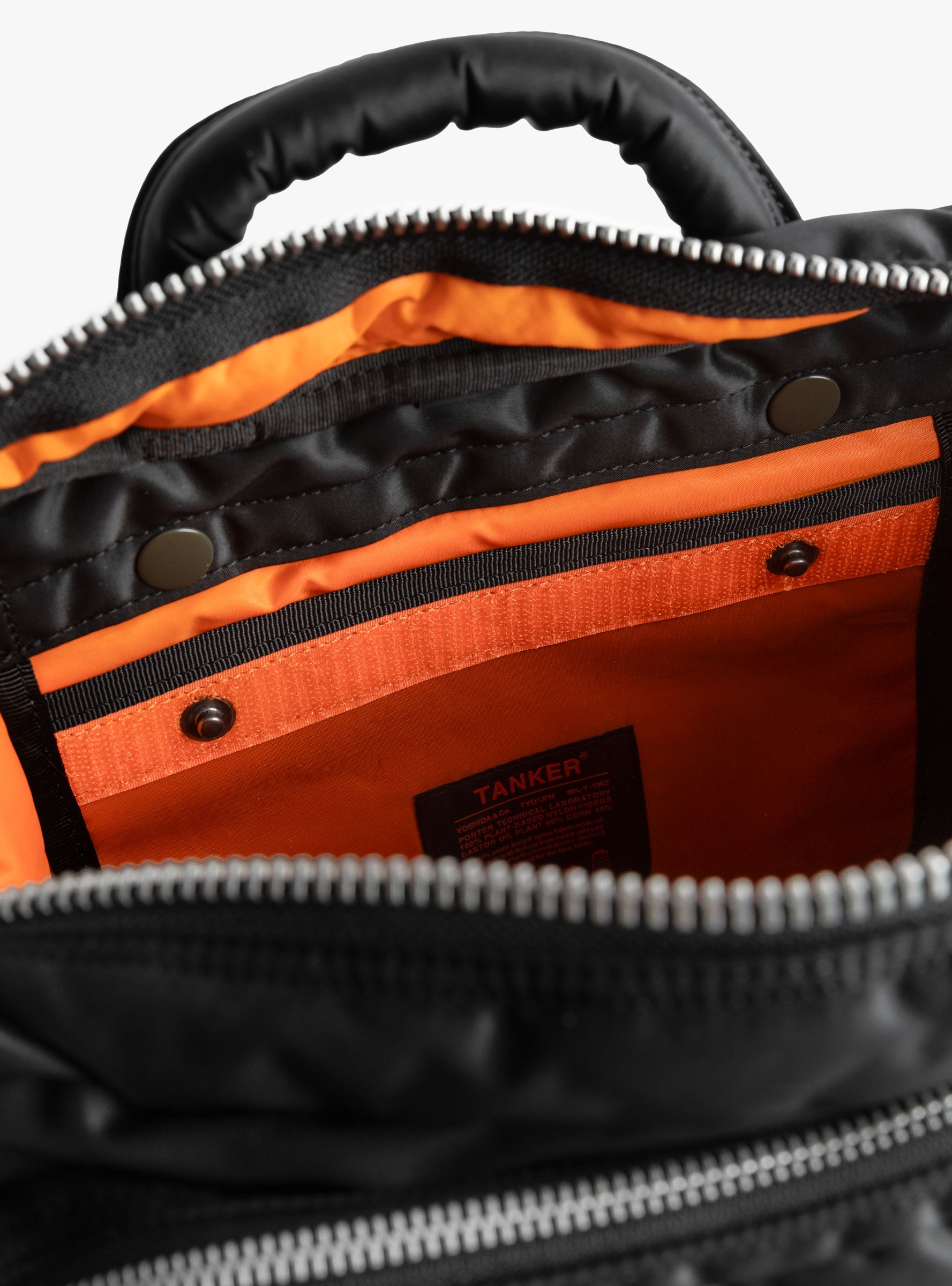 TANKER Sling Bag (XL) Black PORTER YOSHIDA & CO. (inside detail) at Couverture & The Garbstore