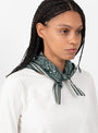 Classic-Scarf-Dark-Green-and-Brown-Dark-Green-and-Brown-SKALL-(Model Front) at Couverture & The Garbstore
