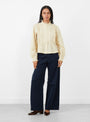 Lesley-Shirt-Soft-Cream-Soft-Cream-SKALL-Model_Front_View at Couverture & The Garbstore