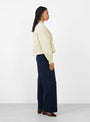 Lesley-Shirt-Soft-Cream-Soft-Cream-SKALL-Model_Side_View at Couverture & The Garbstore