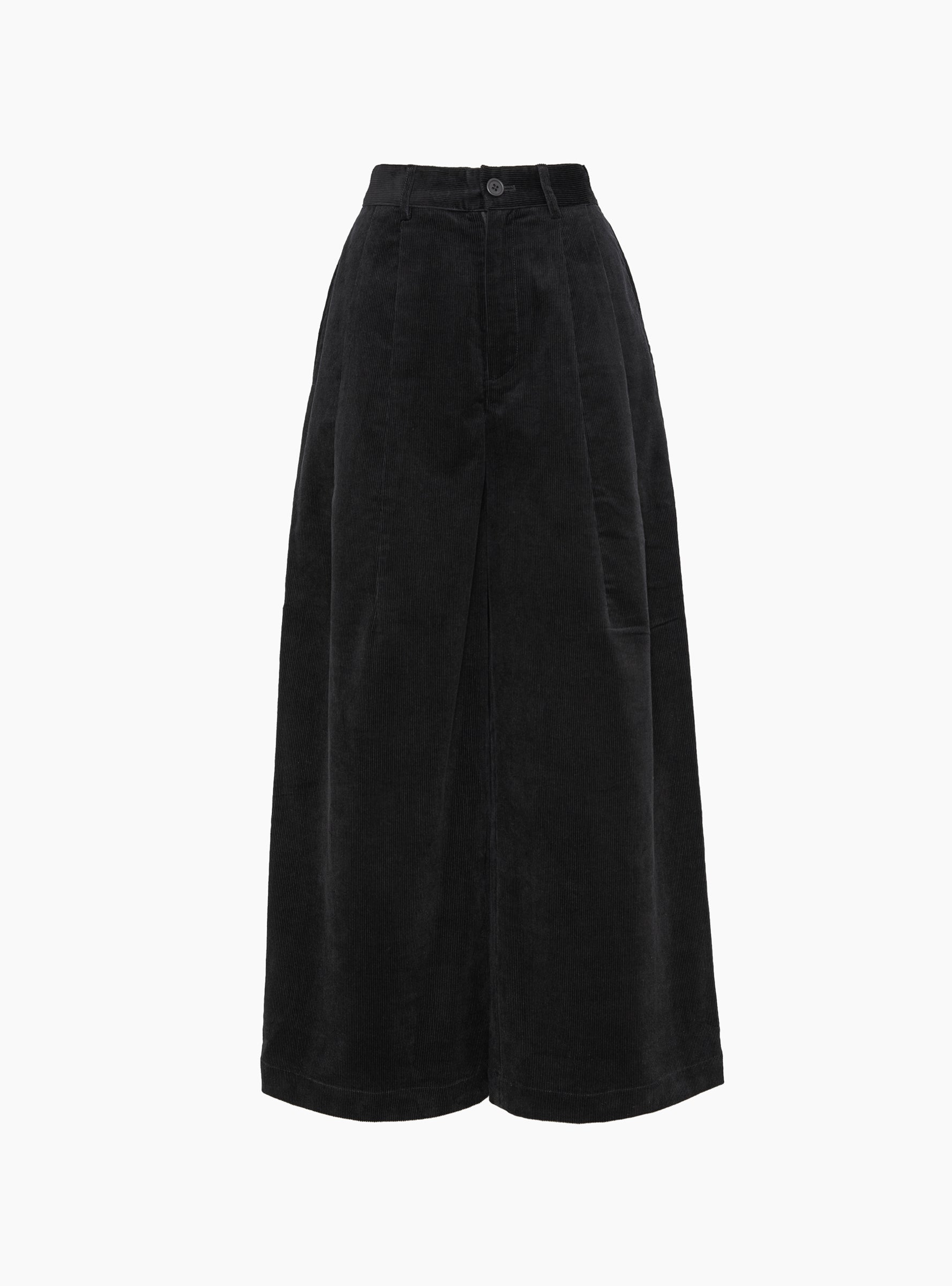 Unisex Corduroy Skate Trouser Black Black 7115 (Front) at Couverture & The Garbstore