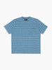 Pocket Tee Indigo Stripe Sax Sax BEAMS PLUS (Front) at Couverture & The Garbstore