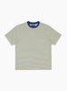 Pocket Tee Multi Stripe Yellow Yellow BEAMS PLUS (Front) at Couverture & The Garbstore