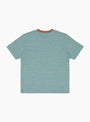 Pocket Tee Multi Stripe Sax Sax BEAMS PLUS (Back) at Couverture & The Garbstore