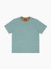 Pocket Tee Multi Stripe Sax Sax BEAMS PLUS (Front) at Couverture & The Garbstore