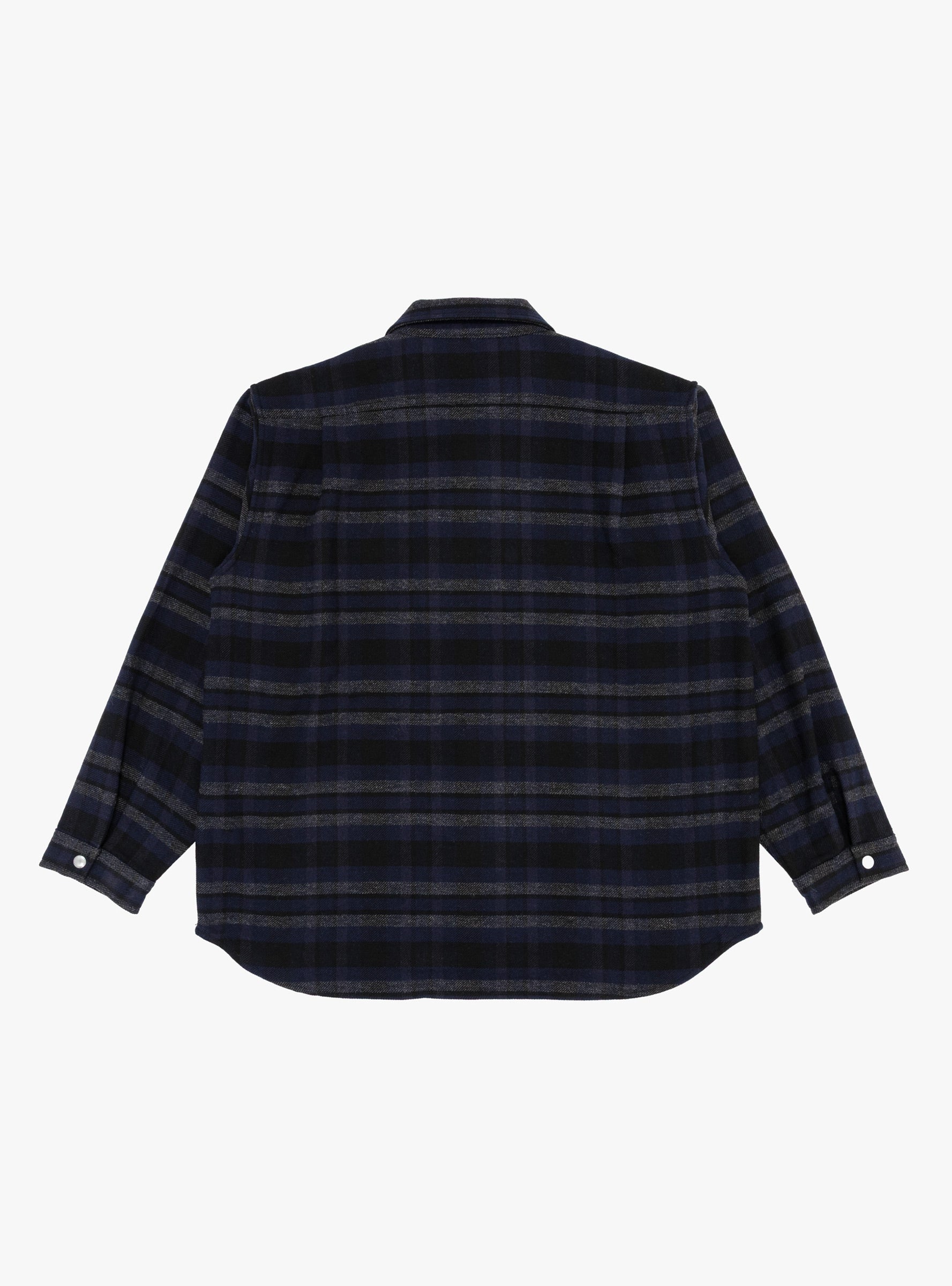 Cotton Wool Grande Zip Shirt Blue TDR (Back) at Couverture & The Garbstore
