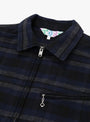 Cotton Wool Grande Zip Shirt Blue TDR (Collar Detail) at Couverture & The Garbstore