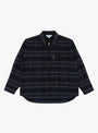 Cotton Wool Grande Zip Shirt Blue TDR (Front) at Couverture & The Garbstore