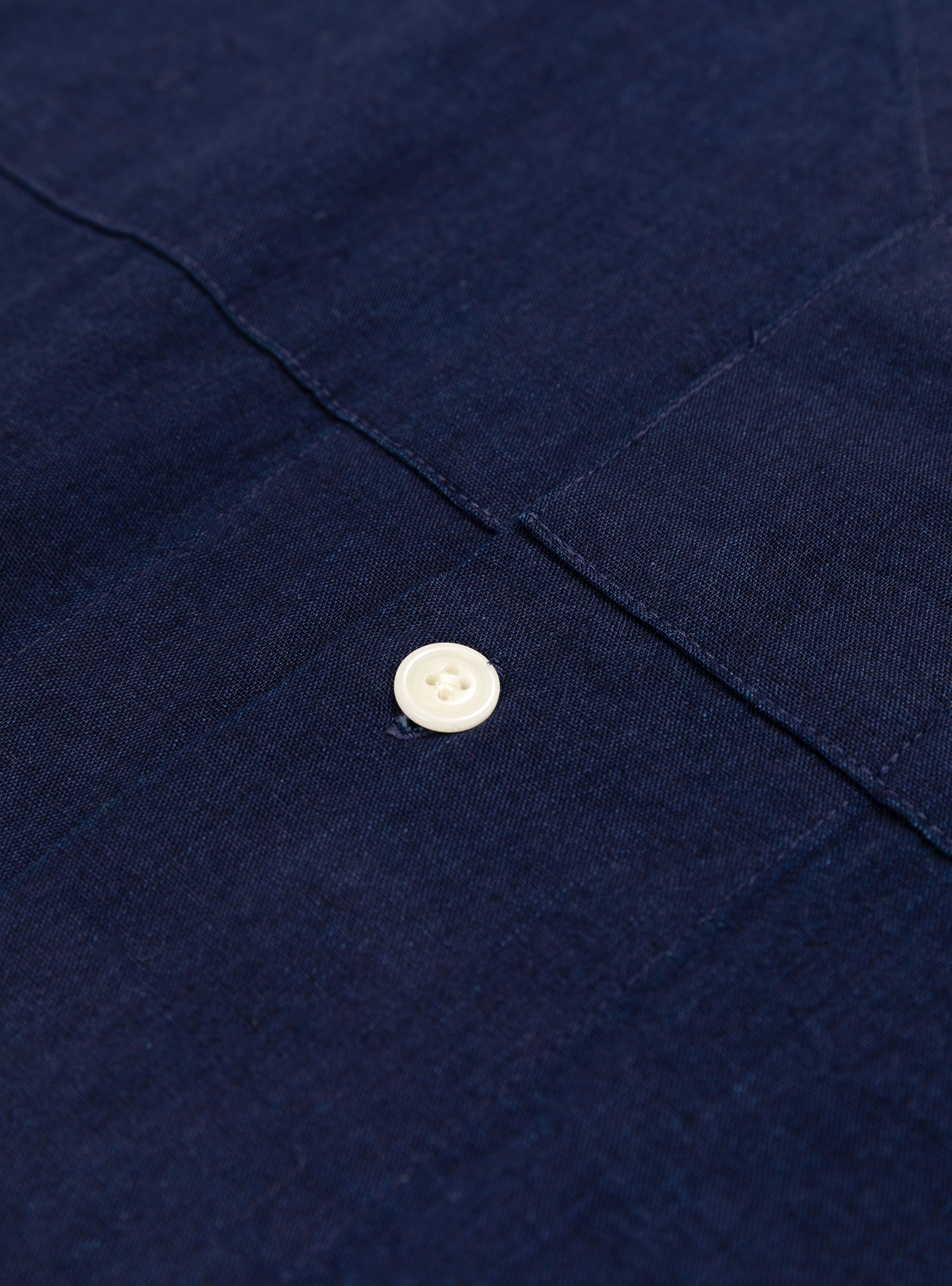 Chambray Working Shirt Indigo TDR (Button Detail) at Couverture & The Garbstore