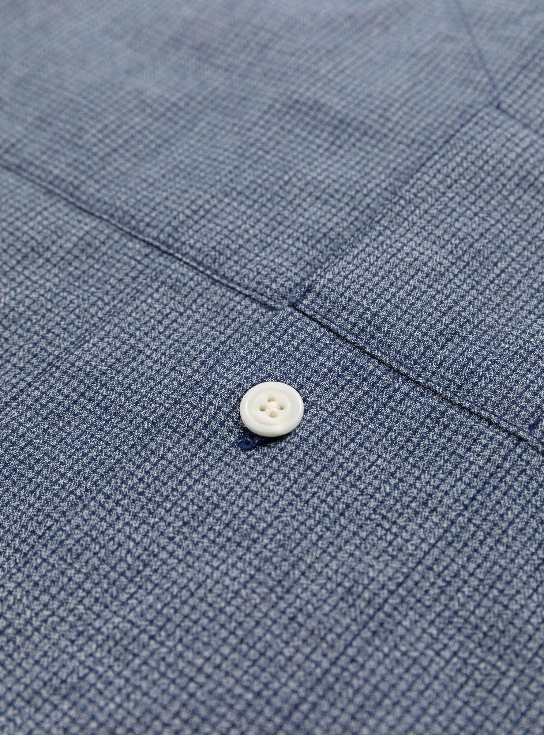 Gingham Working Shirt Blue TDR (Button Detail) at Couverture & The Garbstore