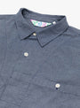 Gingham Working Shirt Blue TDR (Collar Detail) at Couverture & The Garbstore