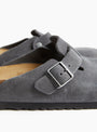 Boston LEVE Charcoal Charcoal BIRKENSTOCK (Buckle Close Up) at Couverture & The Garbstore