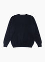 Seamless Lambswool Crew Nero TDR (Back) at Couverture & The Garbstore
