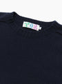 Seamless Lambswool Crew Nero TDR (Neckline Detail) at Couverture & The Garbstore