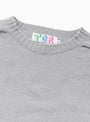 Seamless Lambswool Crew Coyote Grey TDR (Neckline Detail) at Couverture & The Garbstore