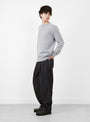 Seamless Lambswool Crew Coyote Grey TDR (model side) at Couverture & The Garbstore